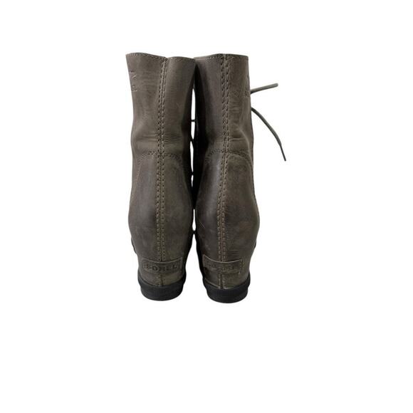 Sorel Women's Joan Of Arctic Wedge II Lace Up Ankle Boot 9 Gray Grey - Picture 6 of 9